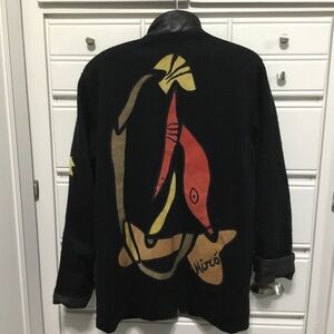 Vintage Joan Miro Inspired Abstract Art Jacket By RabeK Vera Pelle M